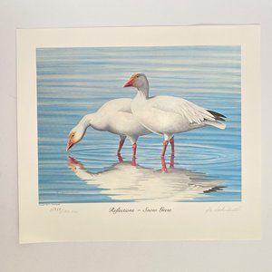 1985 Snow Geese Bob Kothenbeutel Artist Signed Numbered Ltd Edition Wild Images